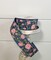 1.5"x10y Denim Linen/Pink Roses Spring Wired Ribbon - Rustic Chic for Delightful Crafts and Decor-Q921609-03
